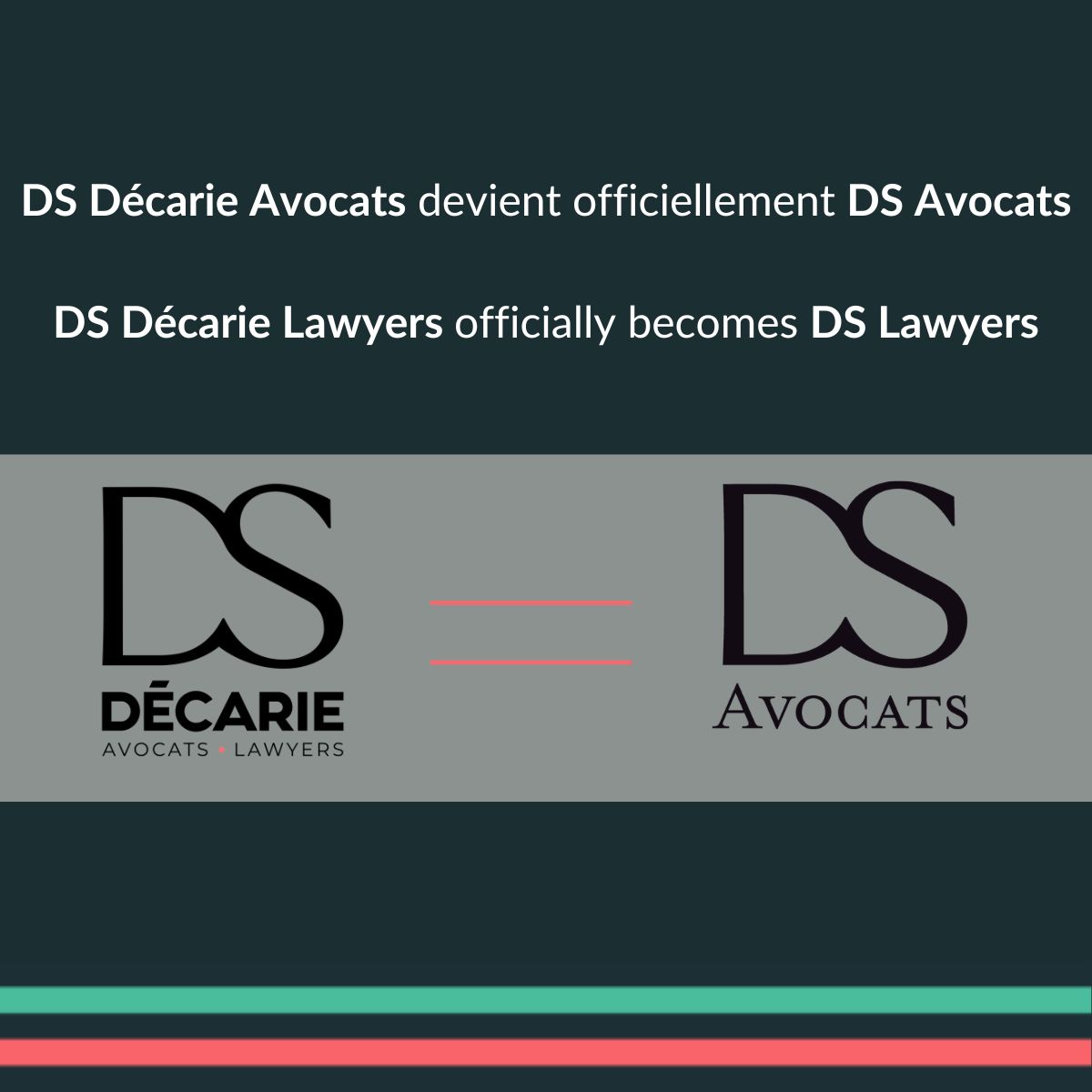 DS Décarie Avocats devient officiellement DS Avocats